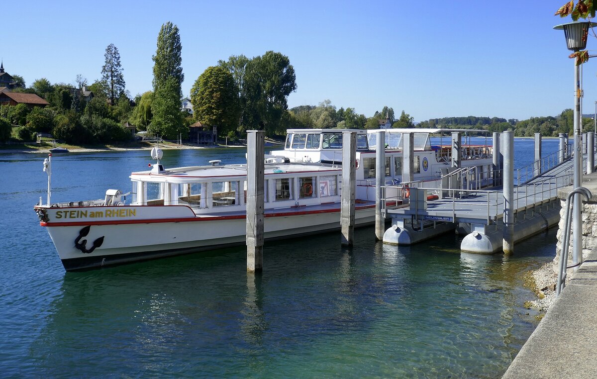 FGS STEIN AM RHEIN, ankert am Anleger in Stein am Rhein, Sept.2026