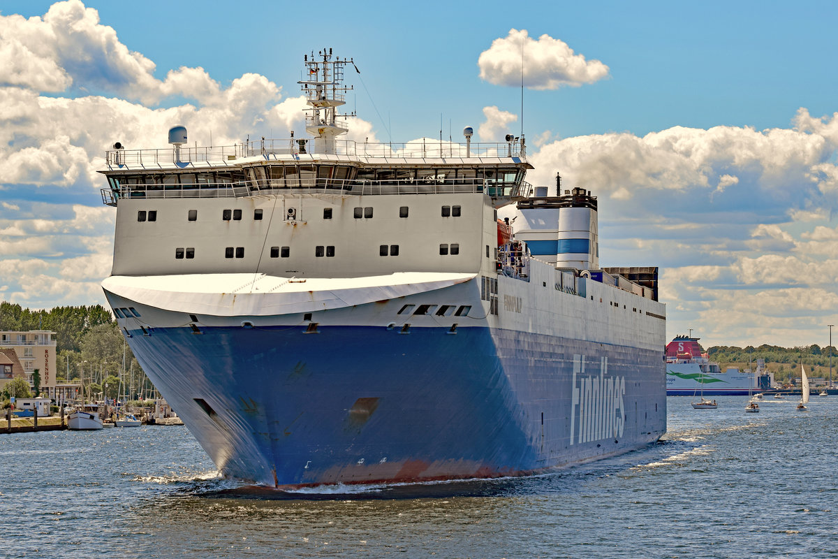 FINNPULP (IMO 9212644) am 30.06.2018 Lübeck-Travemünde verlassend