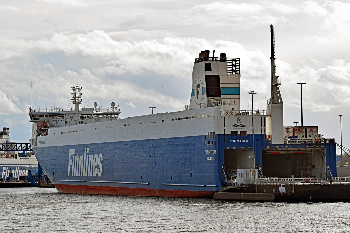 FINNTIDE (IMO 9468920) am 01.03.2020 beim Skandinavienkai in Lübeck-Travemünde