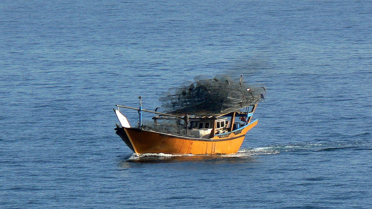 Fischerboot am 14.11.2012 der UAE  Vereinigte Arabische Emirate  vor Abu Dhabi.