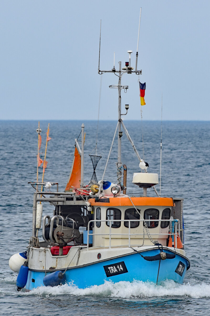 Fischereifahrzeug TRA 14 CONSTANTIA II am 13.08.2021 in der Ostsee vor Lübeck-Travemünde