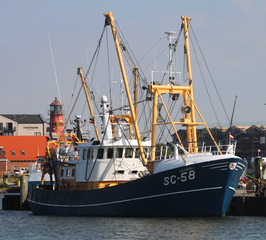 Fischereifahzeug („Fischkutter“) SC-58 / HEIMDALL; Datum: 25.07.2026; Aufnahmeort: Nordsee/Hafen B�sum, Deutschland.