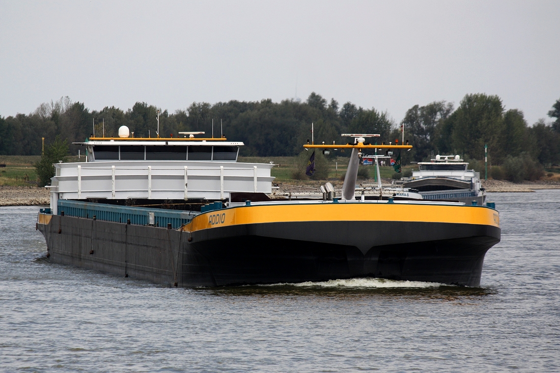 Frachtschiff Addio Europa-Nr:02330197 Rhein km 823 Xanten am 19.08.2018