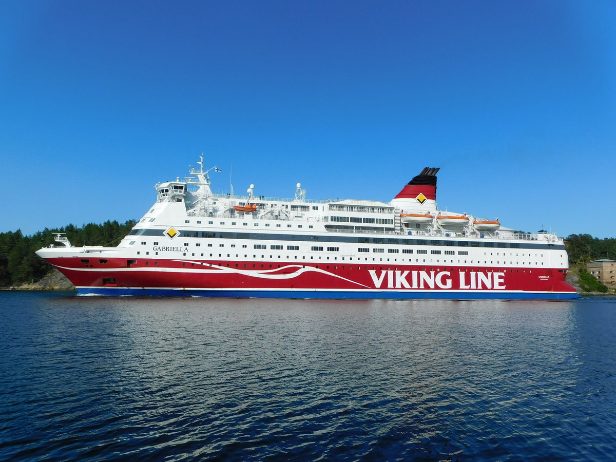 Gabriella von Viking Line in den Stockholmer Schären am 01.08.19 - für mich eine der schönsten Fähren überhaupt. 