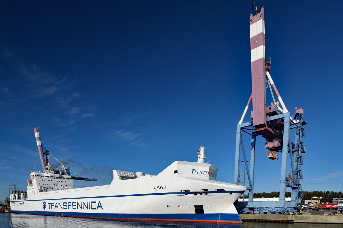 GENCA (IMO 9307372) am 05.02.2020 beim Lehmannkai 2 in Lübeck