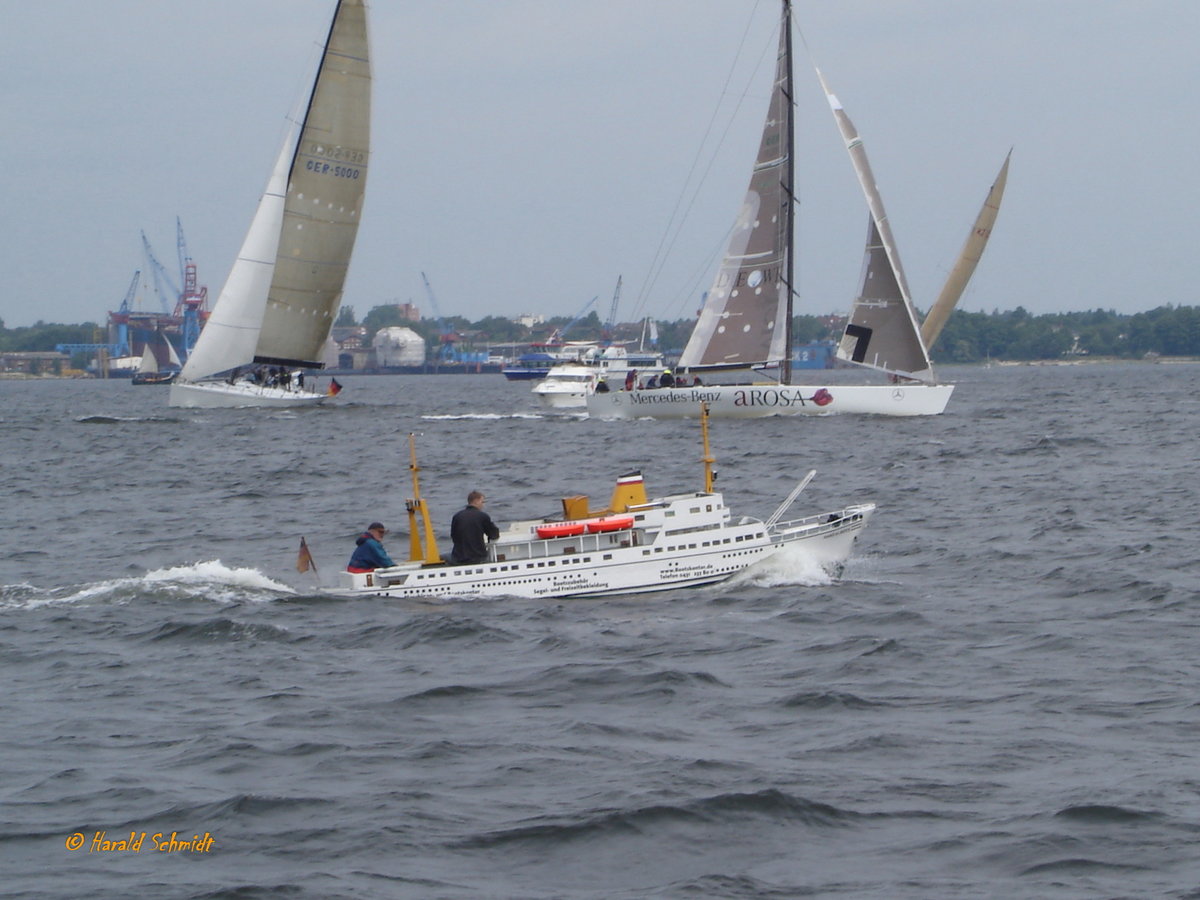 Gesehen auf der Kieler Woche am 21.6.2006: Modell der WAPPEN VON HAMBURG (1)