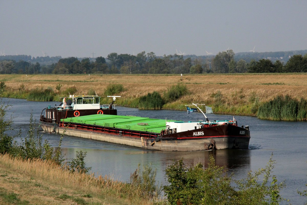 GMS Albis (08455001 , 79,9 x 8,28m) am 23.08.2018 im Elbe-Seitenkanal zw. Artlenburg und Scharnebeck auf Bergfahrt.