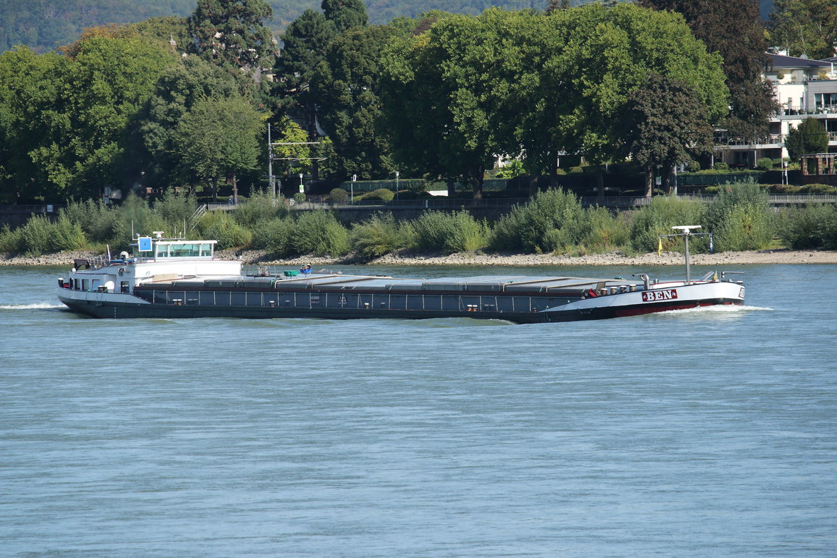 GMS BEN, ENI 02320912, Douai/FR, Bj 1993. Auf dem Rhein bei Königswinter am 10.09.2020. 