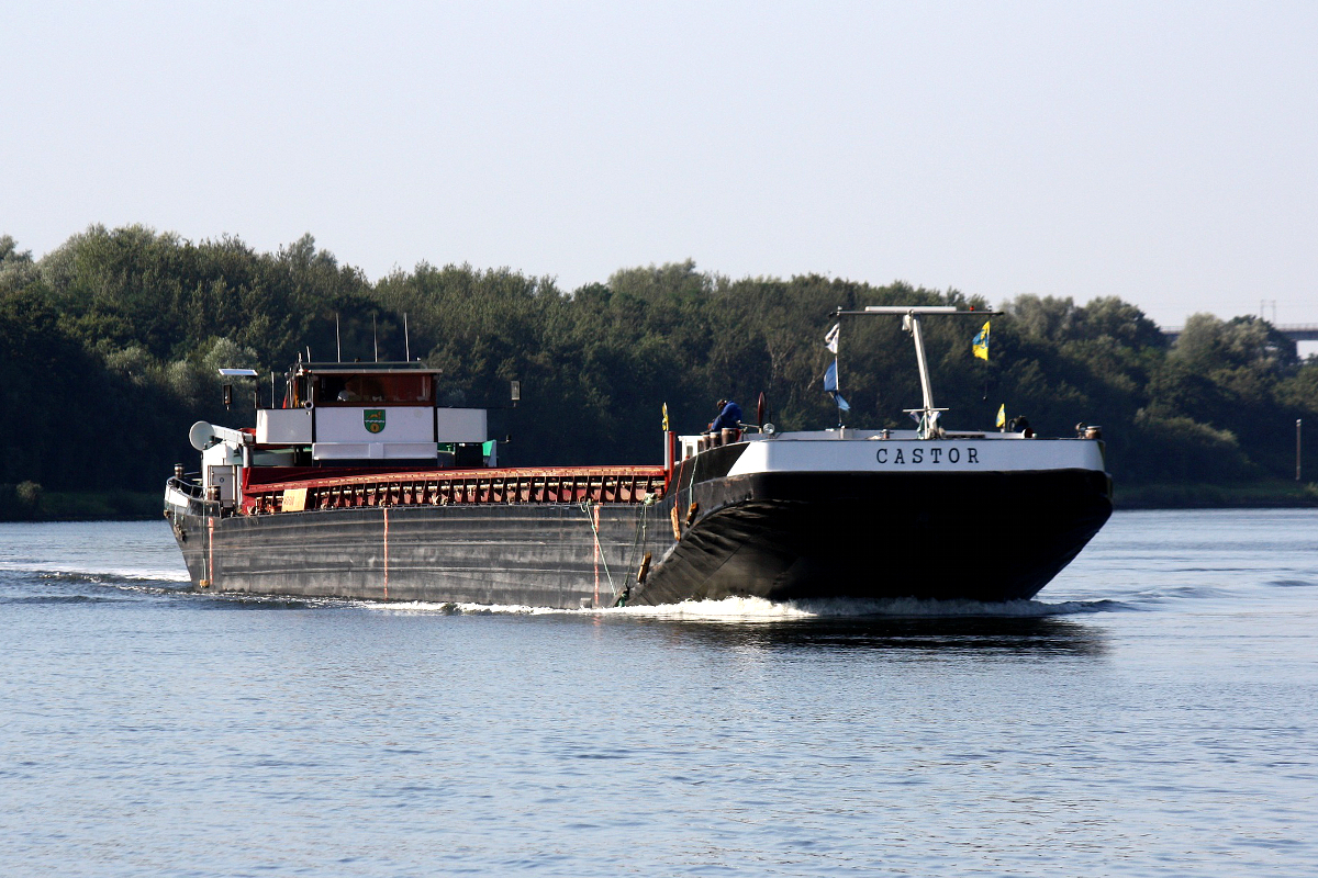 GMS Castor (ENI:04605000) L.85m B.9,50m Tonnage:1754 am 25.08.2019 auf dem Nord-Ostsee-Kanal bei Schacht Audorf