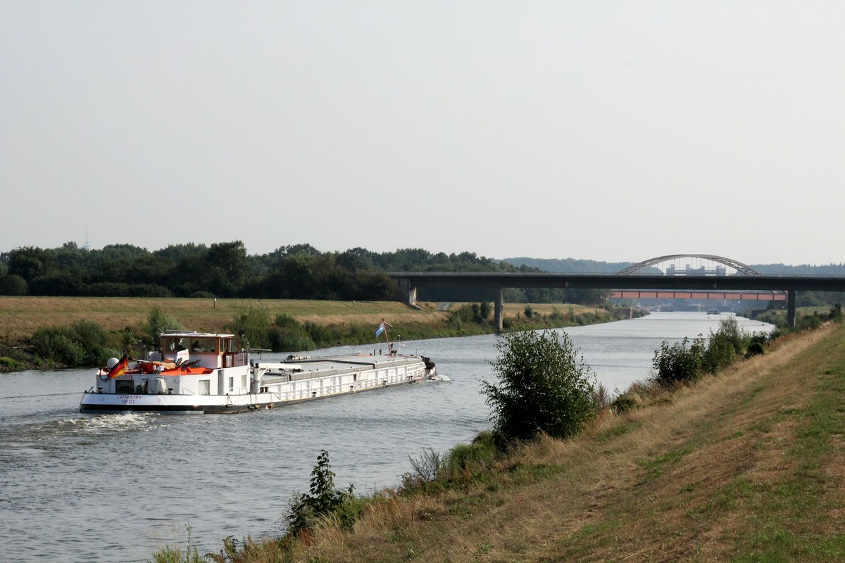 GMS Catharina (04400550 , 80 x 8,2m) am 23.08.2018 im Elbe-Seitenkanal zu Berg kurz vor dem Schiffshebewerk Scharnebeck.