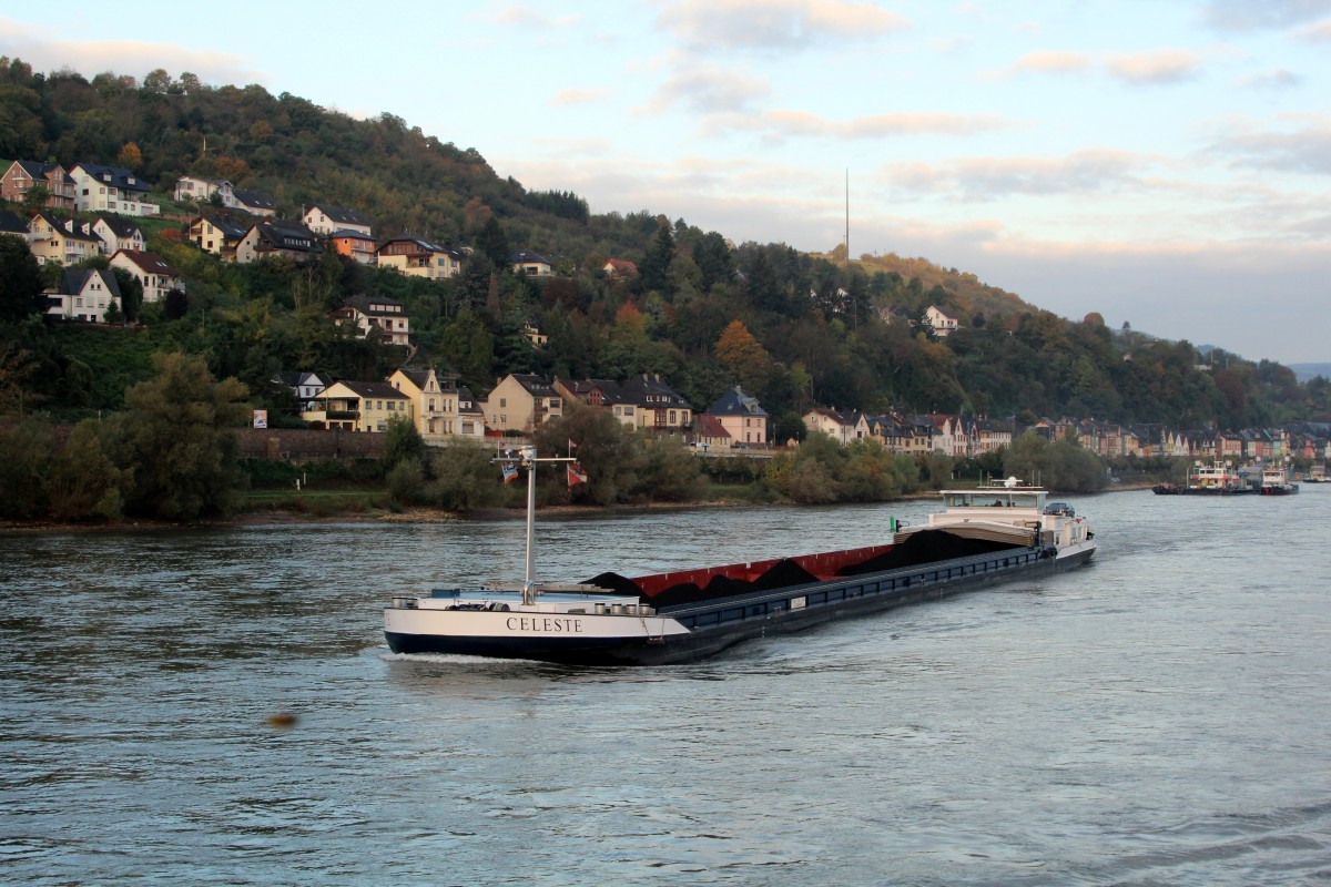 GMS Celeste (02326407 , 105 x 11,45m) am 21.10.2014 bei Rhein-km 538 auf Bergfahrt.