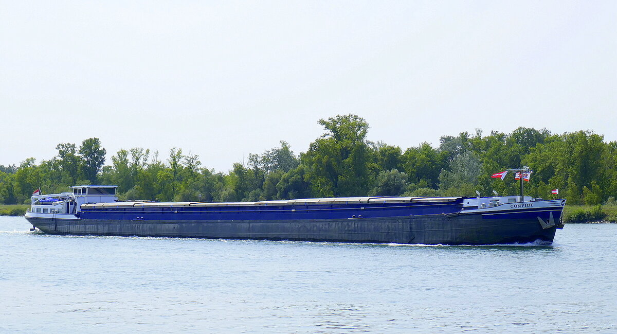 GMS Confide, ENI 02319741, rheinabwärts nach Breisach, Aug.2025