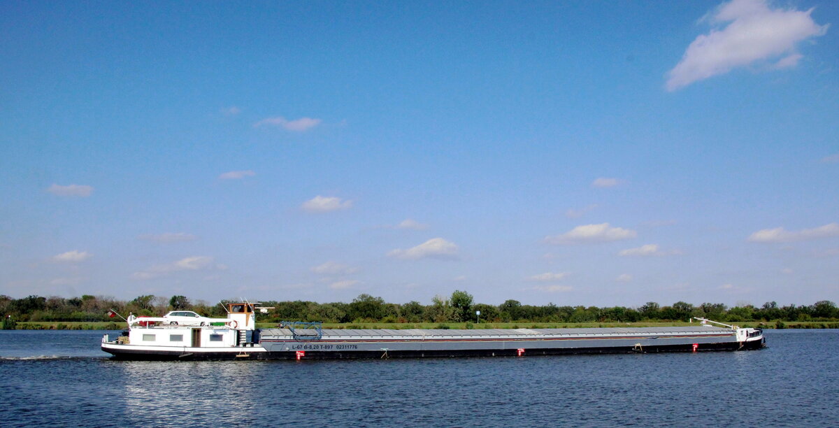 GMS  DOMINO  (02311776 , 67 x 8,20m) am 14.09.2021 im  MITTELLANDKANAL  Höhe Schleuse Rothensee mit Fahrtrichtung Trogbrücke.