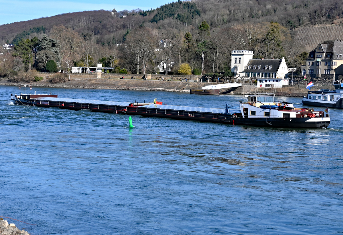 GMS ELBIA auf dem Rhein querab Unkel - 06.03.2021