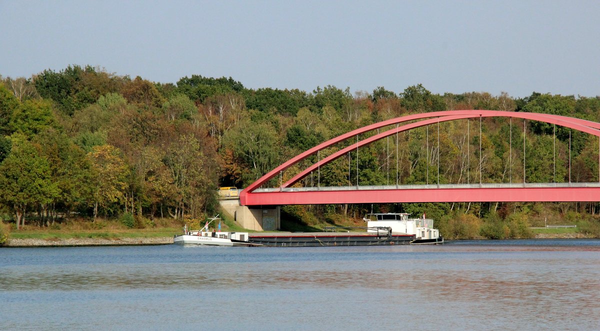 GMS Erasmus (02327484 , 86 x 9,50m) am 23.10.2019 im Mittellandkanal Höhe Edesbüttel auf Talfahrt. 