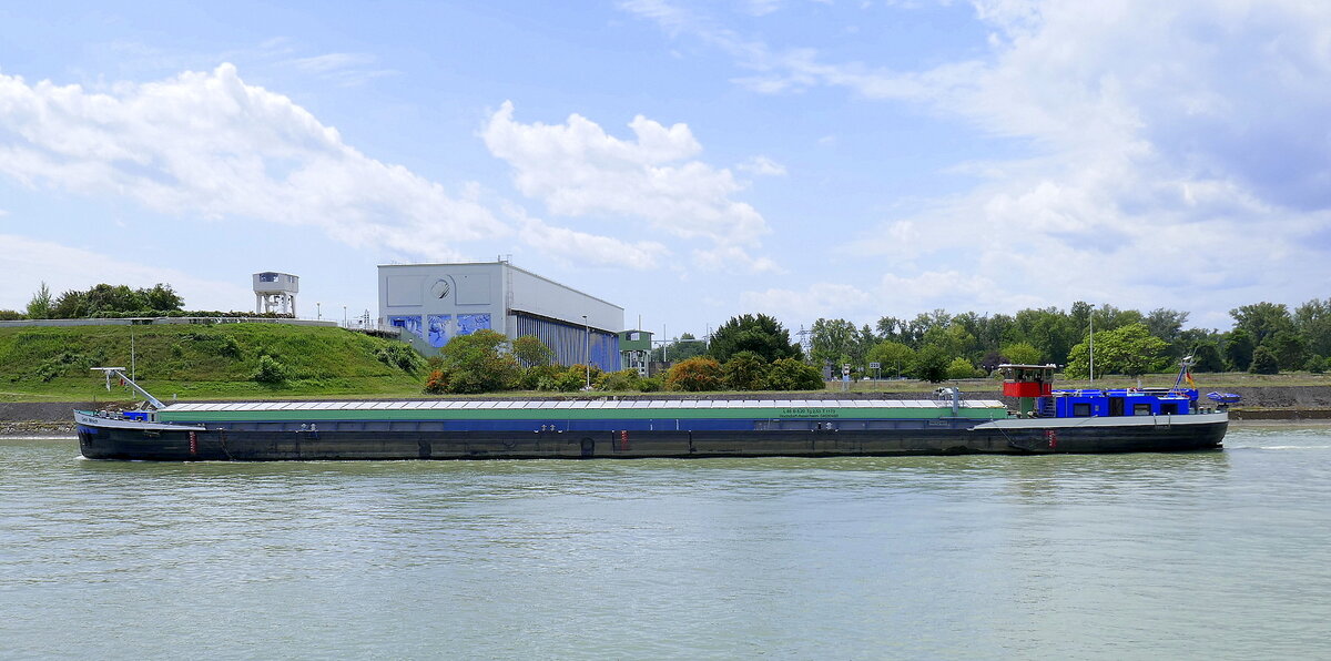 GMS Gebr.Mnich, ENI 04032460, rheinaufwärts nach der Staustufe Marckolsheim/Elsaß, Aug.2025