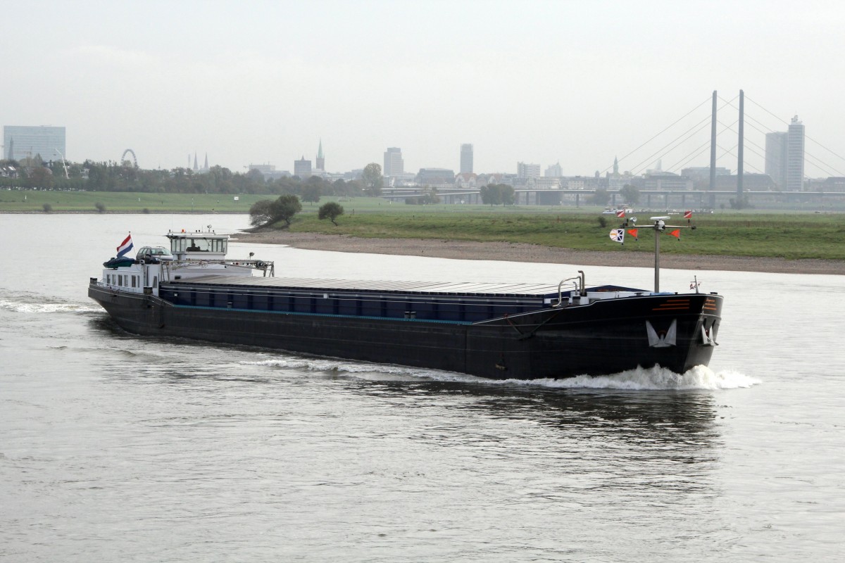 GMS Helena Cora (02316320 , 73 x 8,20m) am 23.10.2014 bei Düsseldorf-Heerdt auf Rhein-Bergfahrt