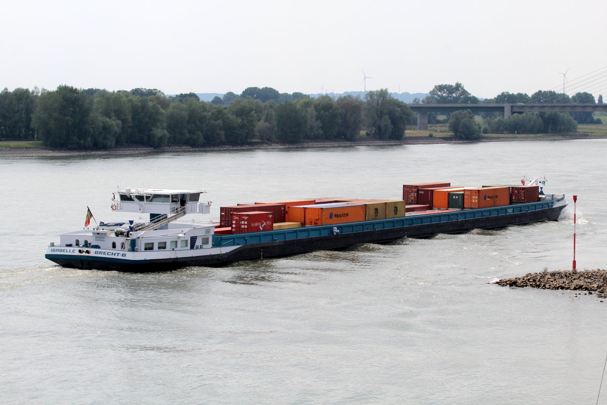 GMS Isabelle (06105027 , 135 x 14,2m) am 05.07.2017 auf dem Rhein bei Rees auf Talfahrt.