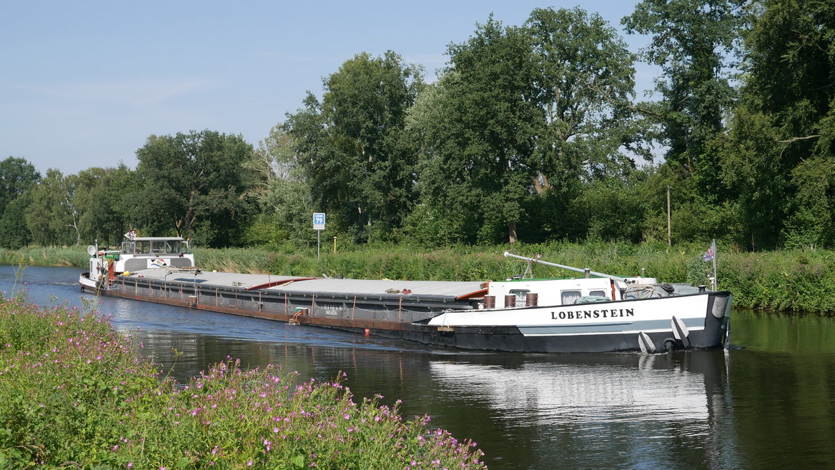 GMS Lobenstein (ex Lesum), Hamburg ENI 04015540; Elbe-Lübeck-Kanal unterhalb Schleuse Witzeeze; 13.07.2018
