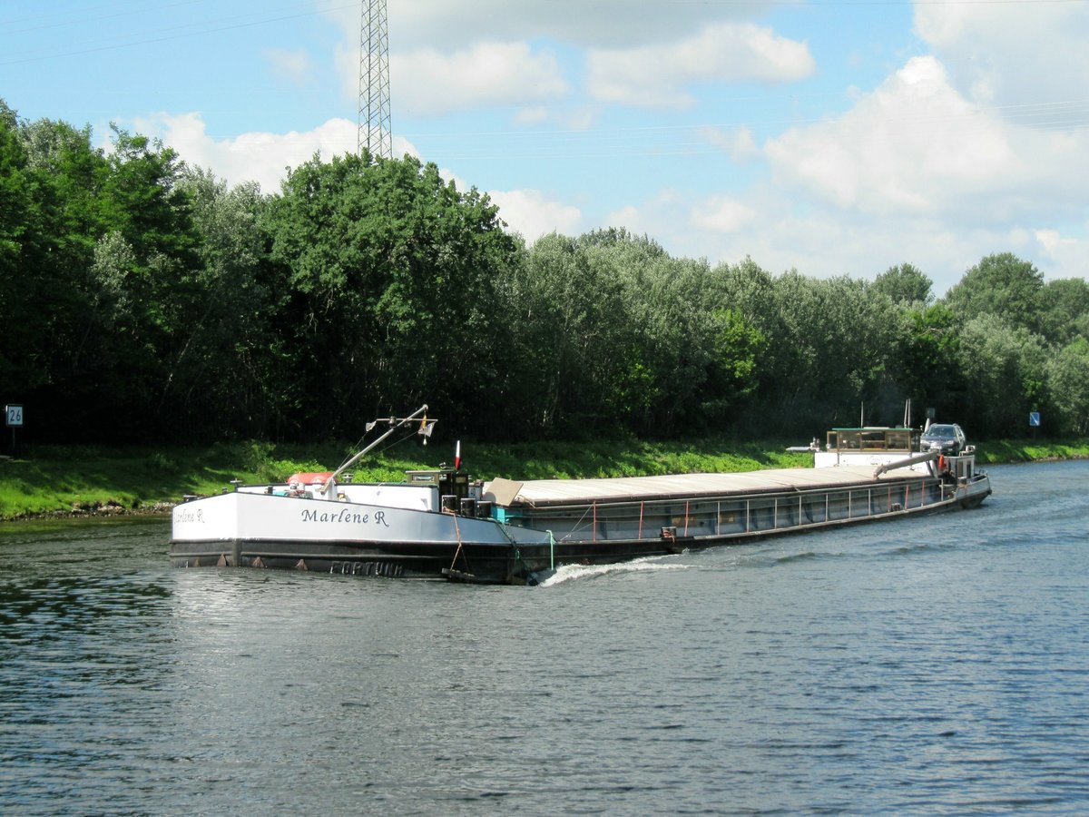 GMS Marlene R (04023740 , 72 x 8,15m) am 12.06.2017 auf Bergfahrt im Sacrow-Paretzer-Kanal (UHW) am km 26.