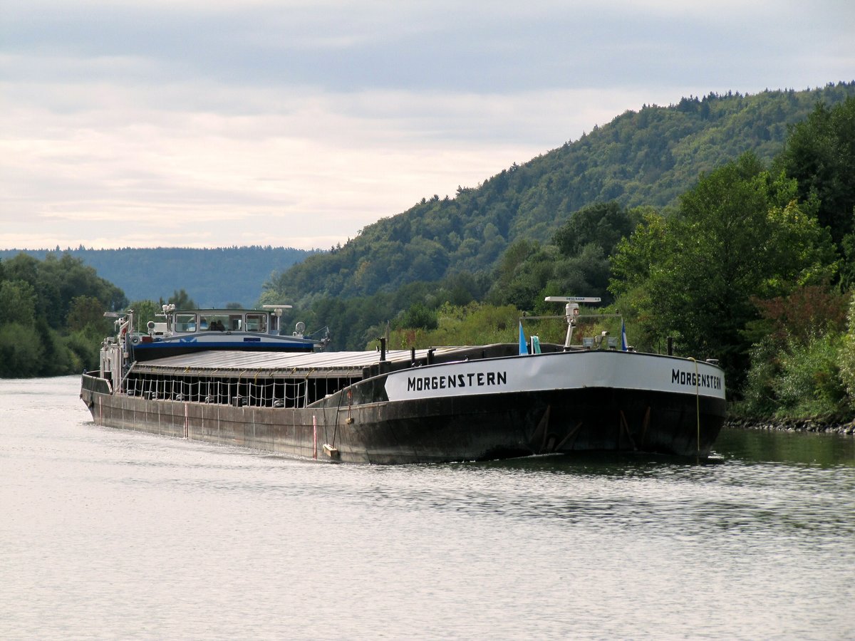 GMS Morgenstern (04605430 , 105 x 11m) am 12.09.2019 im Main-Donau-Kanal Höhe Plankstetten auf Bergfahrt zur nächsten Schleuse Berching.