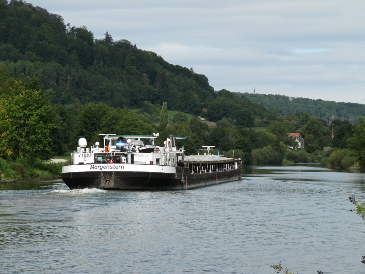 GMS Morgenstern (04605430 , 105 x 11m) am 12.09.2019 im Main-Donau-Kanal Höhe Plankstetten auf Bergfahrt Richtung Nürnberg. 
