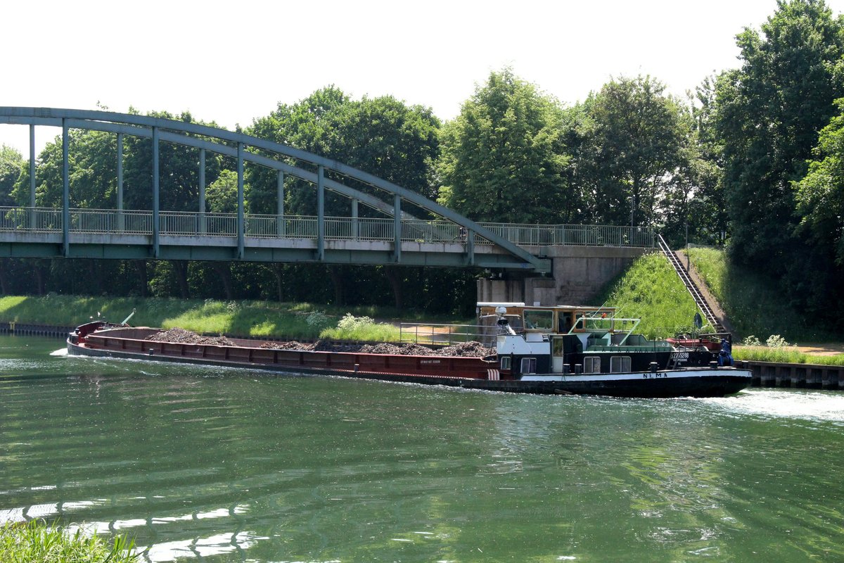 GMS Nema (02205288 , 67 x 8,15m) am 14.05.2018 im WDK zw.d. Schleusen Flaesheim und Datteln auf Bergfahrt.