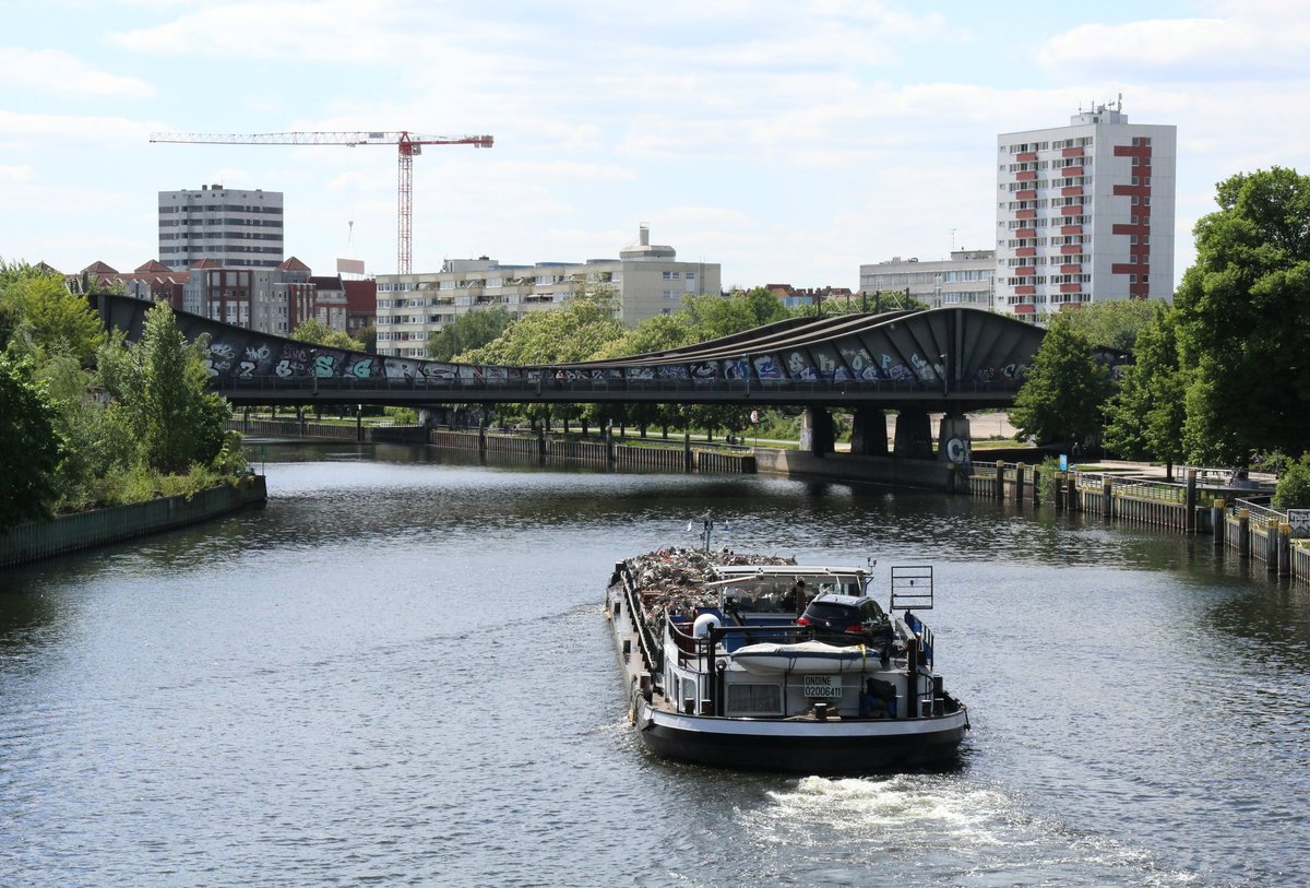 GMS ONDINE (02006411 , 67 x 8,20m) am 15.05.2020 auf der Havel in Berlin-Spandau zu Tal.