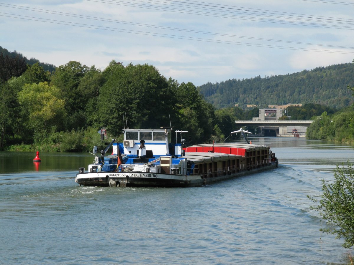 GMS Regensburg (04601550 , 86 x 8,23m) am 12.09.2019 im Main-Donau-Kanal vor der Schleuse Dietfurt auf Bergfahrt.