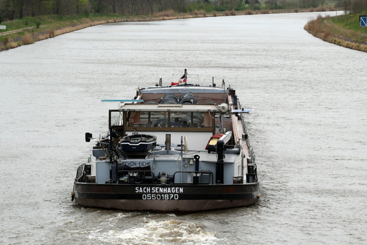 GMS Sachsenhagen (05501870 , 80 x 8,20m) am 25.04.2015 im EHK bei Kader schleuse m. Fahrtrichtung Genthin / Schleuse Zerben unterwegs.