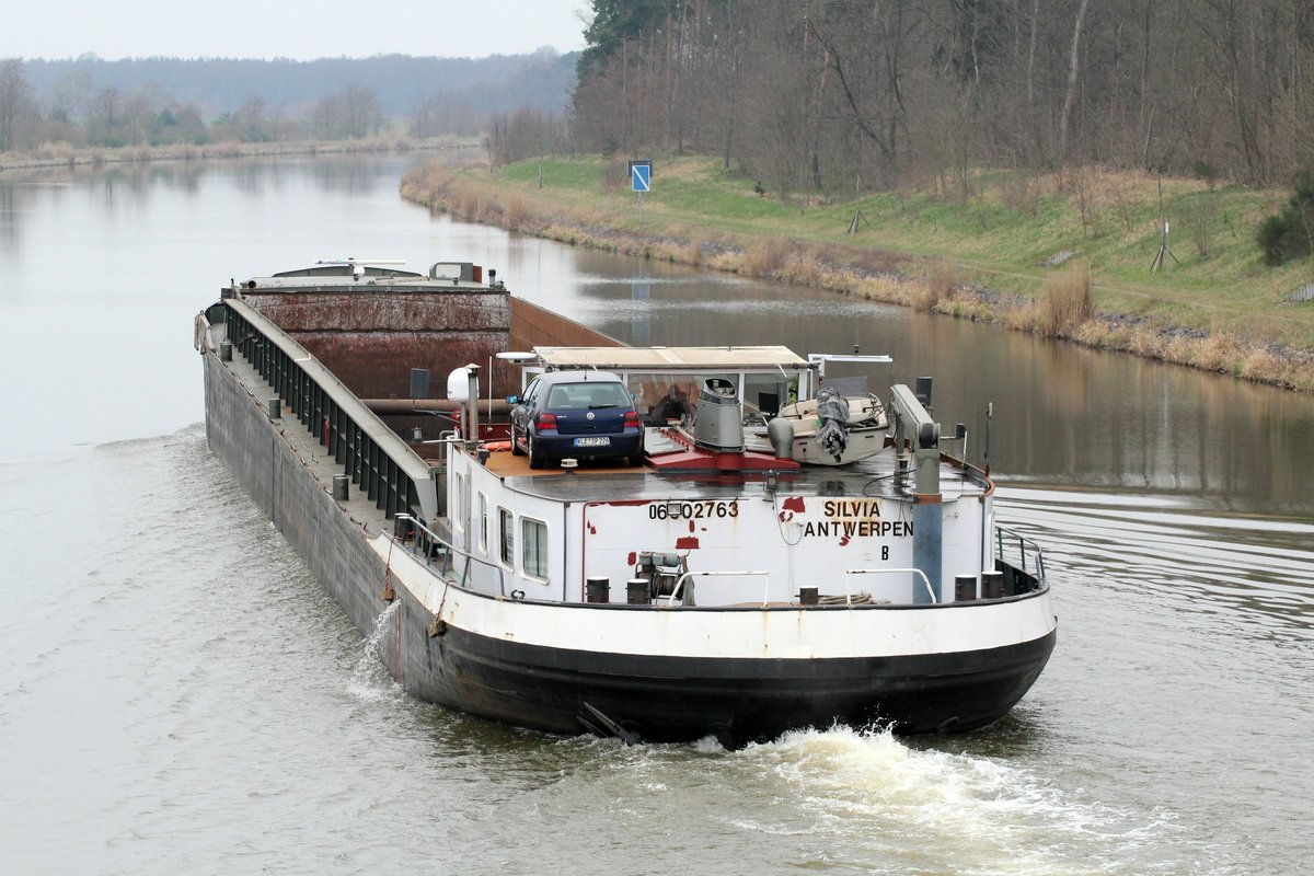 GMS Silvia (06002763) am 05.04.2016 im EHK bei Kader Schleuse mit Fahrtrichtung Genthin.