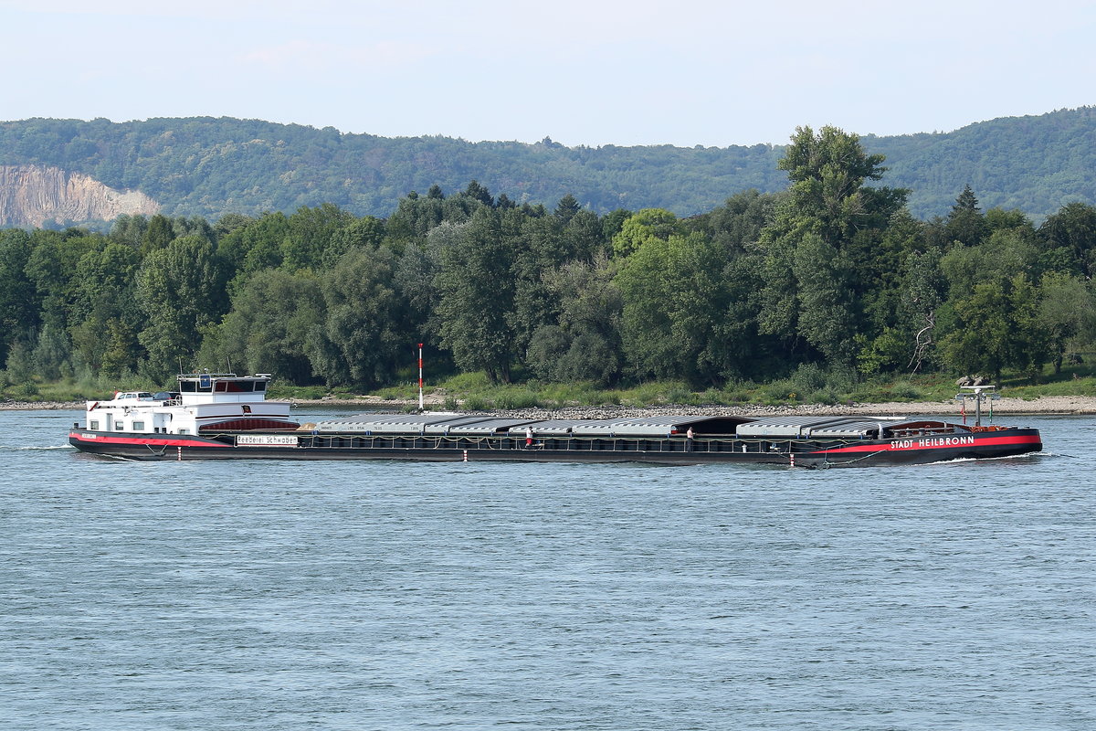 GMS STADT HEILBRONN, ENI 04804670, Reederei Schwaben GmbH, Heilbronn. Auf Bergfahrt auf dem Rhein bei Königswinter am 22.07.2020.