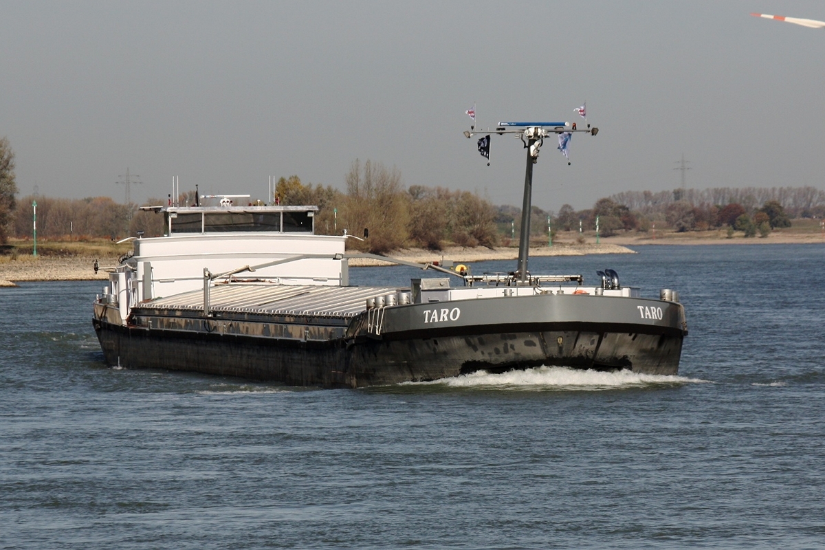 GMS Taro Europa Nr.:06003785 am 13.10.2018 auf dem Rhein bei Xanten.