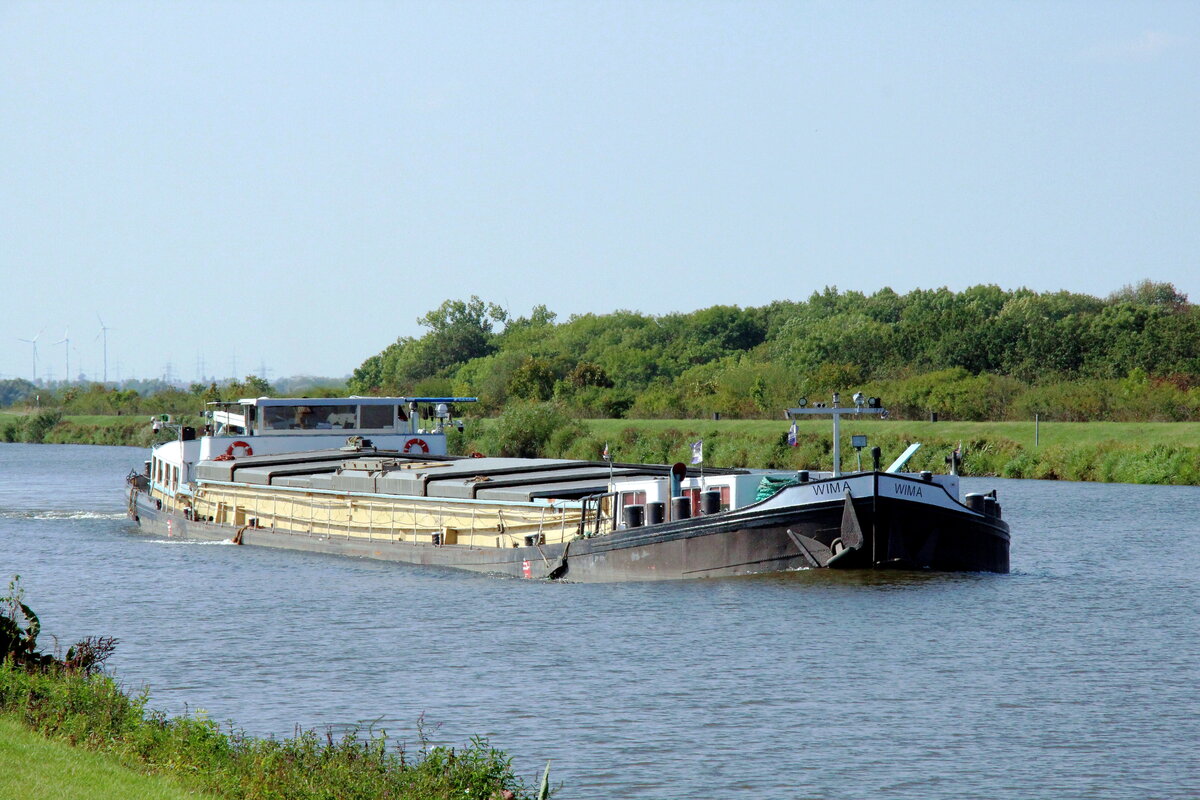 GMS  WIMA  (04801230 , 80 x 9,5m) am 14.09.2021 im  MITTELLANDKANAL  Höhe Barleber See I zu Berg in Fahrt.