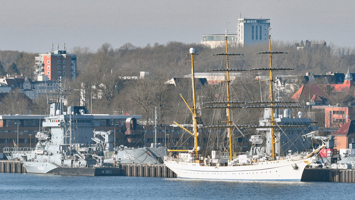 GORCH FOCK am 08.02.2023 in Kiel