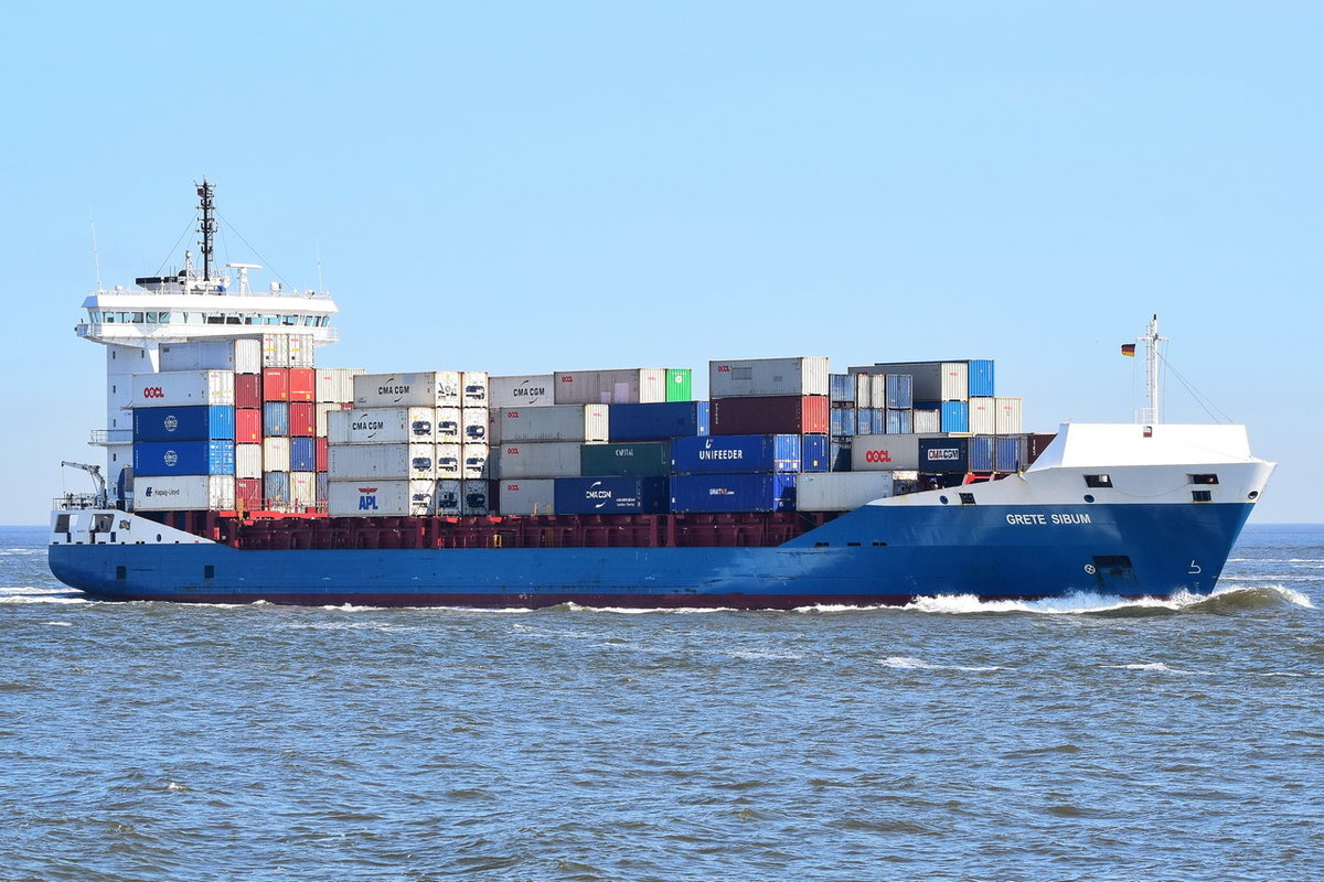 GRETE SIBUM , Feederschiff , IMO  9398773 , 1036 TEU , Baujahr 2008 , 151.72 x 23.4 m , Cuxhaven , 03.06.2020