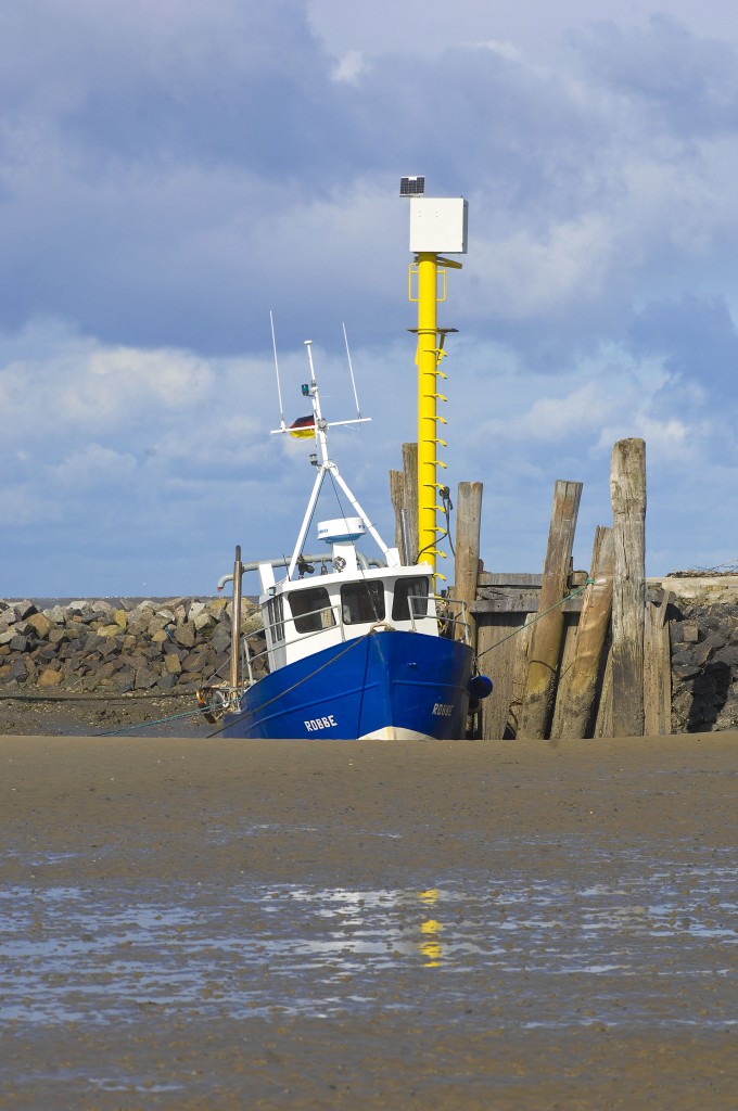 Hafen Hallig Süderoog. Aufnahmedatum: 22. September 2012.