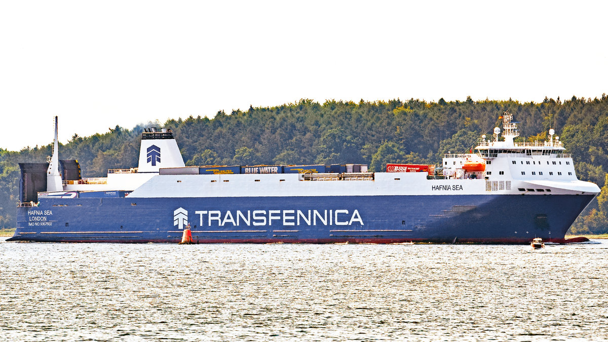 HAFNIA SEA (IMO 9357602) am 16.08.2020 auf der Trave unweit Skandinavienkai Lübeck-Travemünde