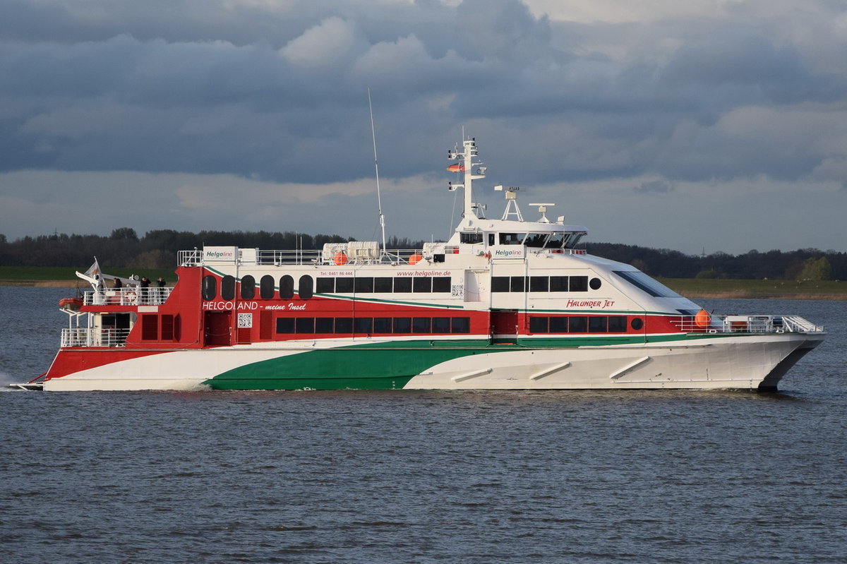 HALUNDER JET , Passagierschiff , IMO 9281671 , Baujahr 2003 , 52 x 12m , 16.04.2017 Grünendeich