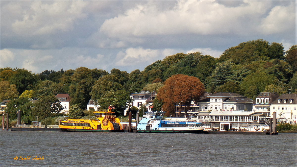 Hamburg am 15.9.2017: Blick auf den Fähranleger Teufelsbrück /