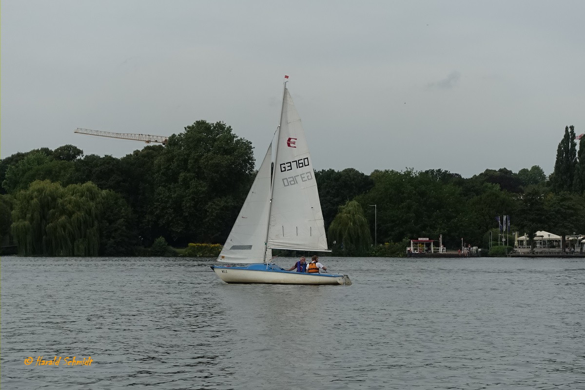 Hamburg am 9.8.2019: „Conger“ auf der Außenalster /