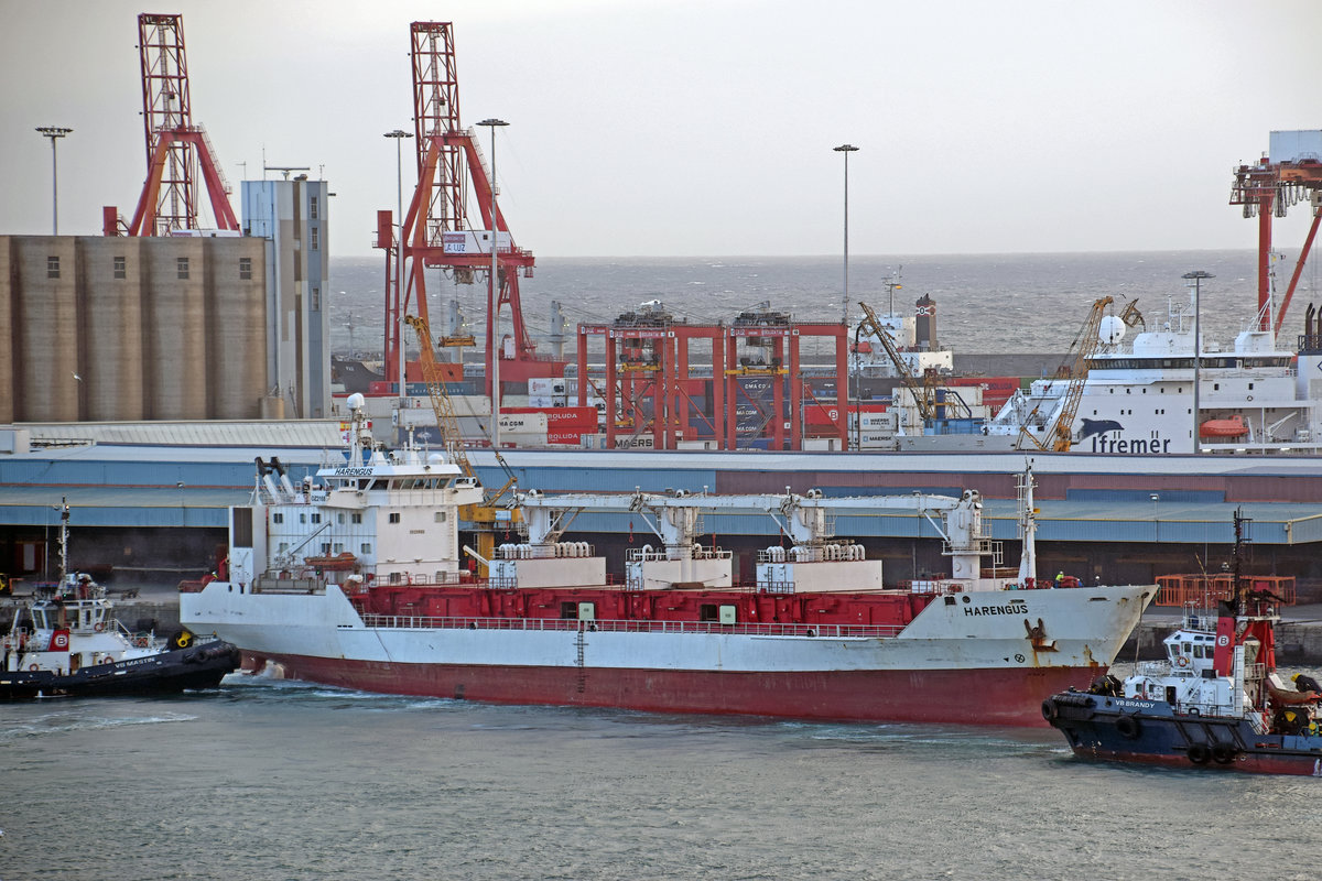 HARENGUS (IMO: 8920983, MMSI: 231792000) am 27.01.2018 im Hafen von Las Palmas de Gran Canaria