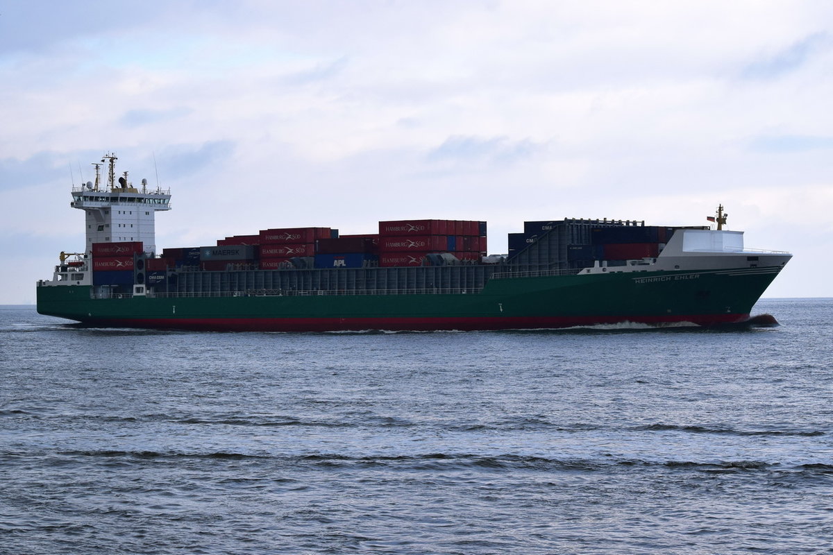 HEINRICH EHLER , Feederschiff , IMO 9372200 , Baujahr 2008 , 168.11 × 26.8m , 1421 TEU , 16.09.2017 Cuxhaven