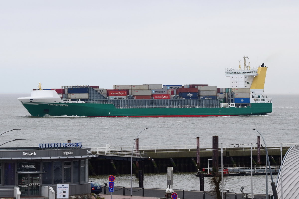 HEINRICH EHLER , Feederschiff , IMO  9372200 , Baujahr 2008 , 168.11 x 26.8 m ,              1421 TEU , 18.03.2020 , Cuxhaven