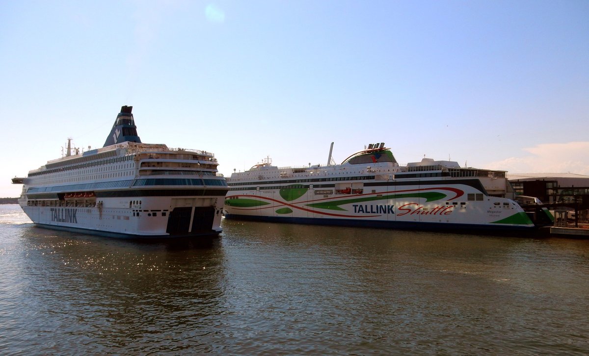 Helsinki 17.05.18 teffen der Megastar und der Silja Europa