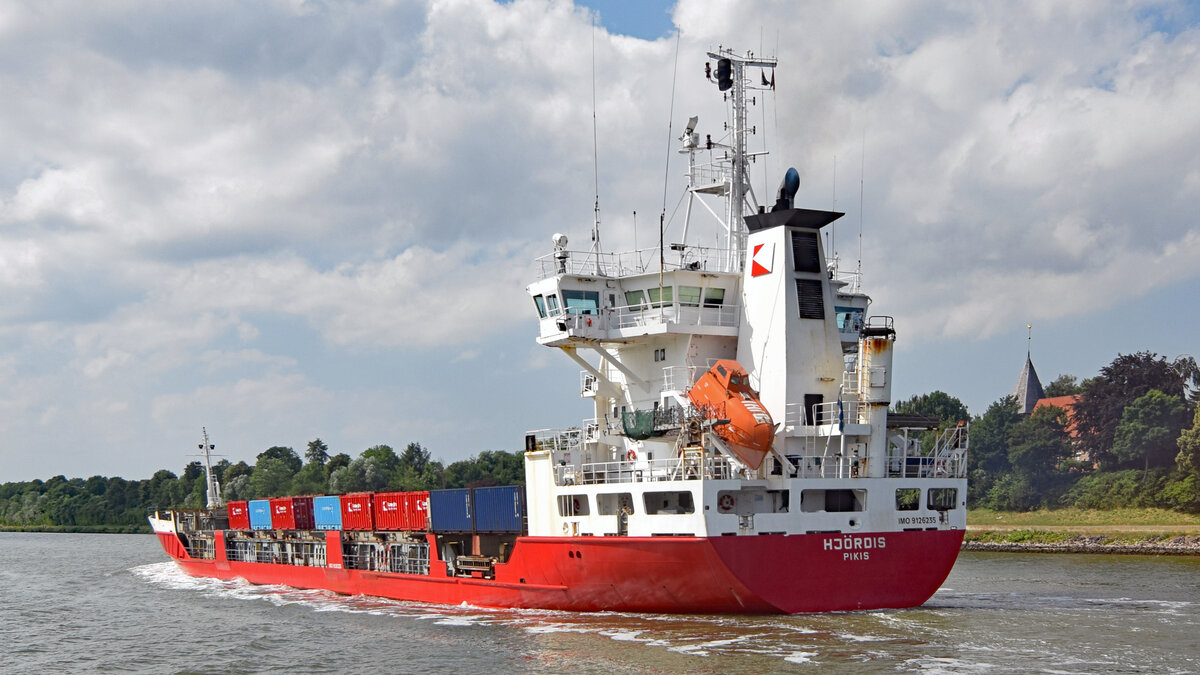 HJÖRDIS (IMO 9126235) am 24.7.2021 im NOK (Nord-Ostsee-Kanal) 