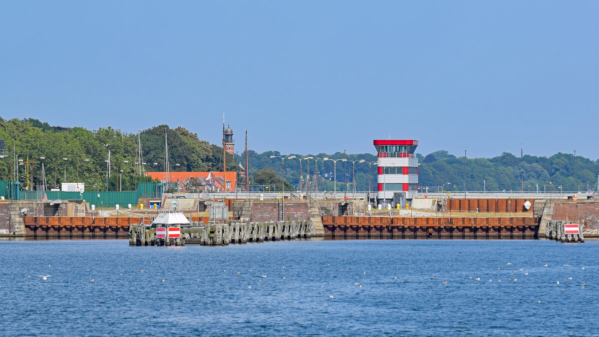 Holtenauer Schleuse in Kiel. Aufnahme vom 24.07.2021