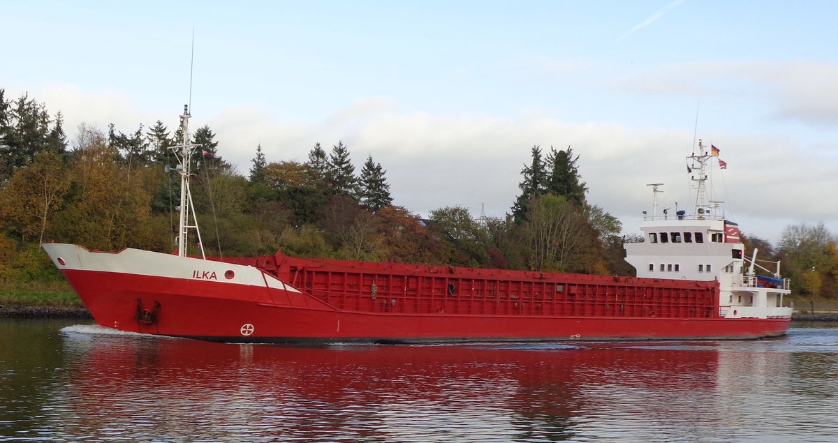 ILKA aus HUSUM -IMO 8504947 -Bj.= 1985 in Husum 1300 To. am 30.10.2016 in Kl.Königsförde