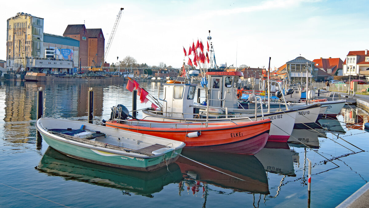 Im Hafen von Neustadt / Holstein am 28.01.2022