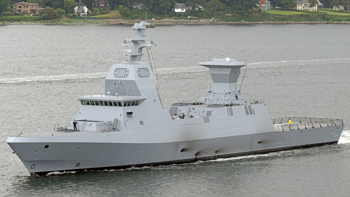 INS ATZMAUT, Korvetten-Neubau der Sa'ar-6-Klasse. Kieler Förde, 19.07.2021